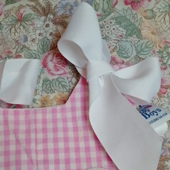 Adorable Vintage Easter Jumper pink with bunny and ribbon size 9 months - Picture 7 of 7